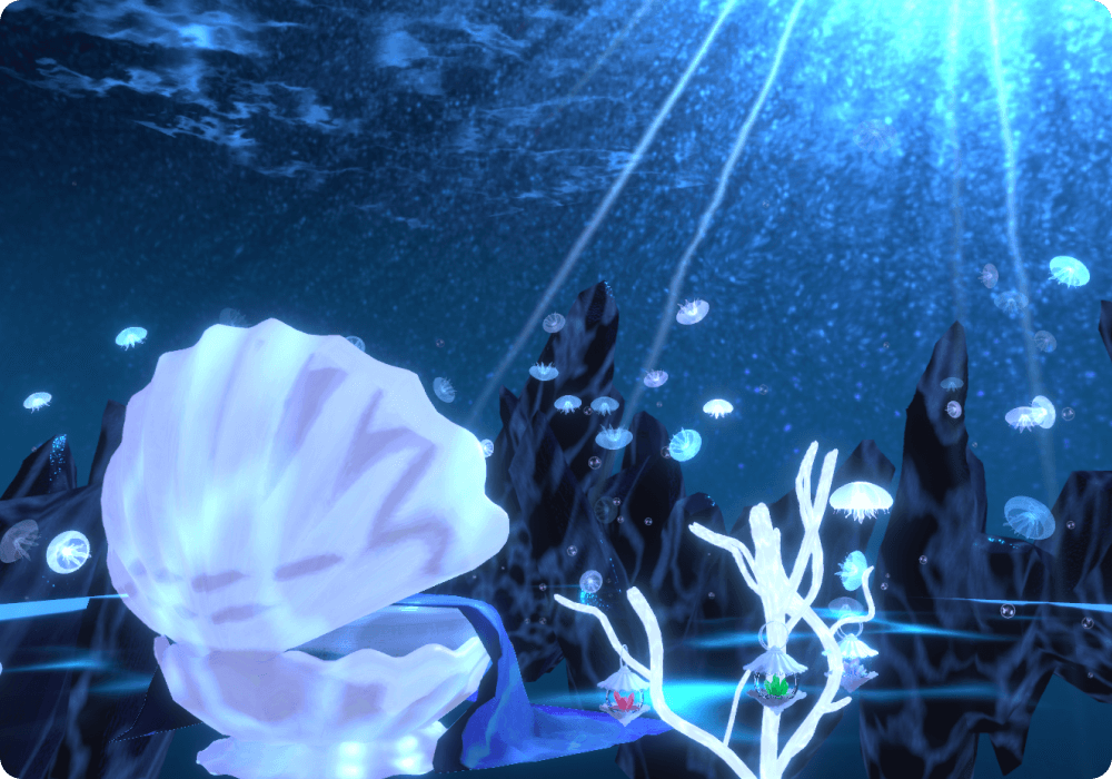 くらげがふわふわするだけ